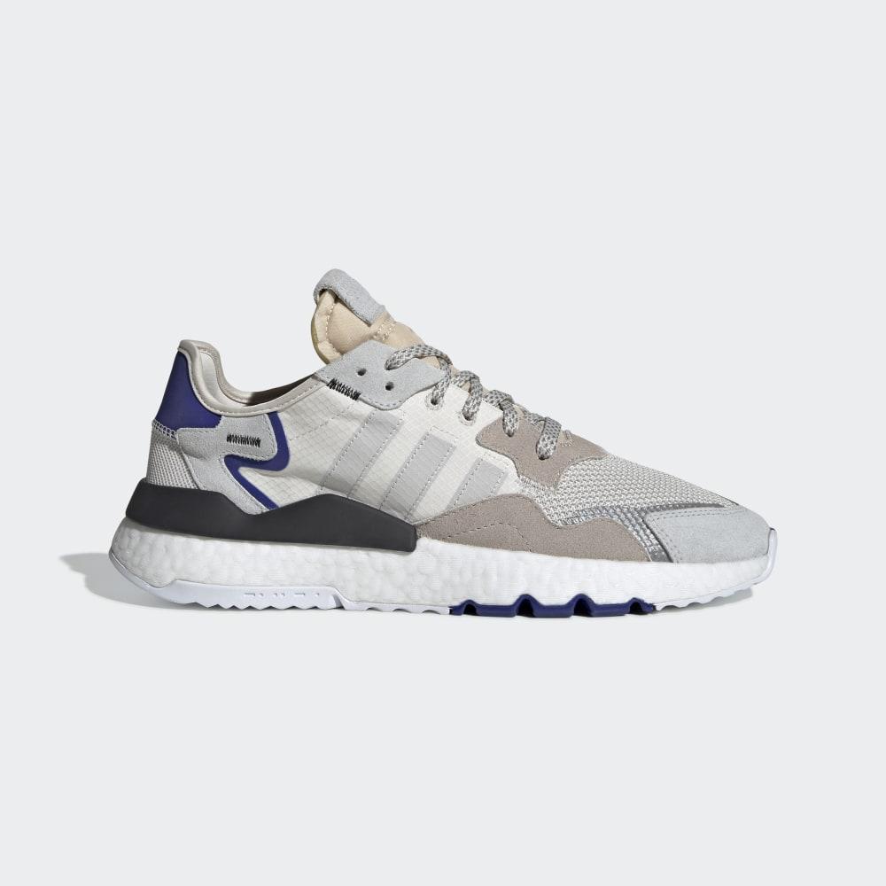 Adidas Men's Nite Jogger Originals Shoes White/Grey/Blue Ireland F34124